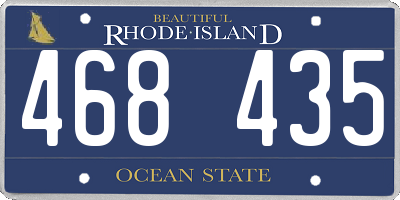 RI license plate 468435