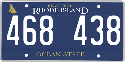 RI license plate 468438