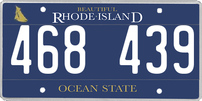RI license plate 468439