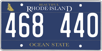 RI license plate 468440