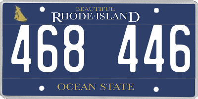 RI license plate 468446