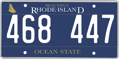 RI license plate 468447