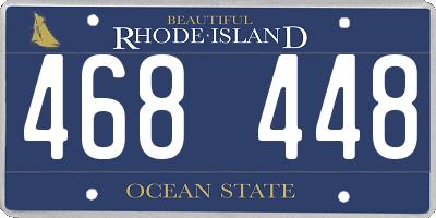 RI license plate 468448