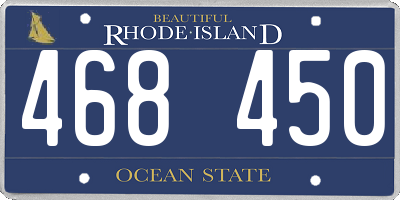 RI license plate 468450