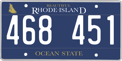 RI license plate 468451