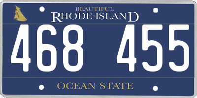 RI license plate 468455