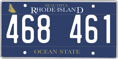 RI license plate 468461
