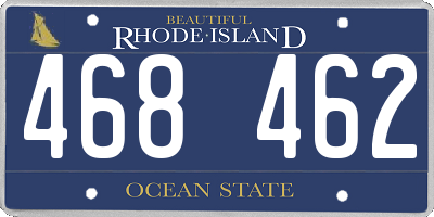 RI license plate 468462