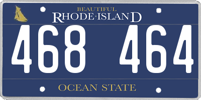 RI license plate 468464