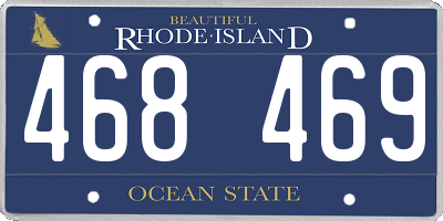 RI license plate 468469