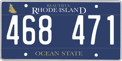 RI license plate 468471