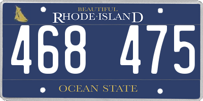 RI license plate 468475