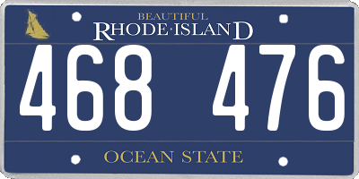 RI license plate 468476