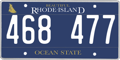 RI license plate 468477