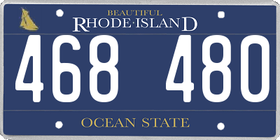 RI license plate 468480