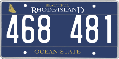 RI license plate 468481