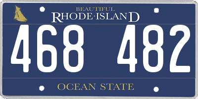 RI license plate 468482