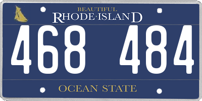 RI license plate 468484