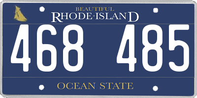 RI license plate 468485