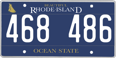 RI license plate 468486