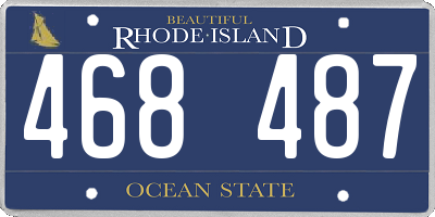 RI license plate 468487