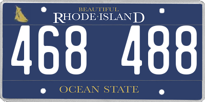 RI license plate 468488
