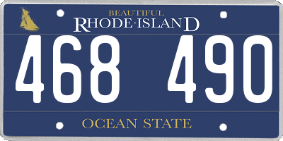RI license plate 468490