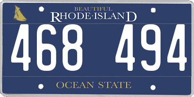 RI license plate 468494