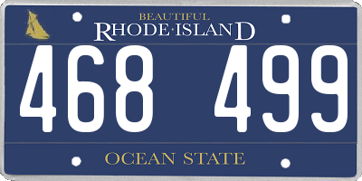 RI license plate 468499