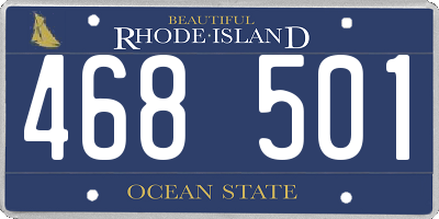 RI license plate 468501