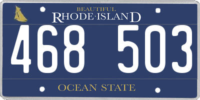 RI license plate 468503