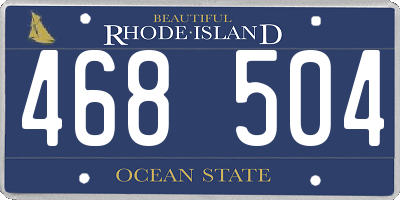 RI license plate 468504