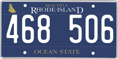 RI license plate 468506