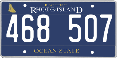 RI license plate 468507