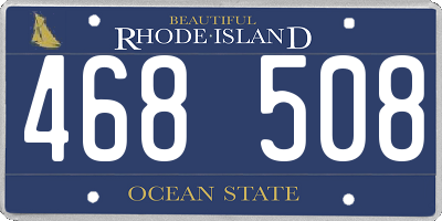 RI license plate 468508