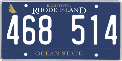 RI license plate 468514