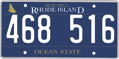 RI license plate 468516