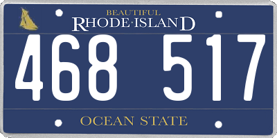 RI license plate 468517