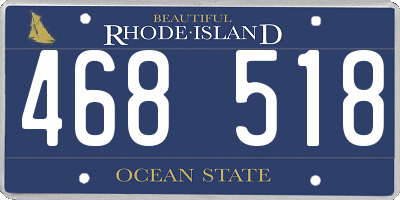RI license plate 468518