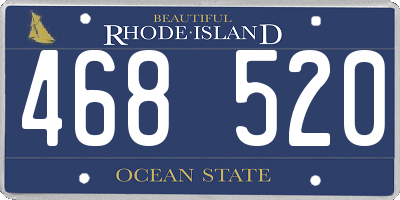 RI license plate 468520