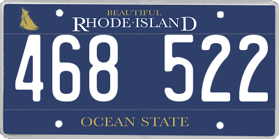 RI license plate 468522