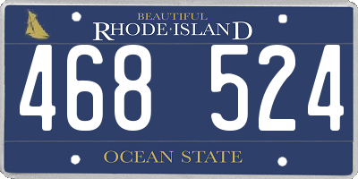 RI license plate 468524