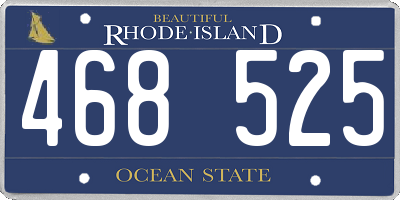 RI license plate 468525