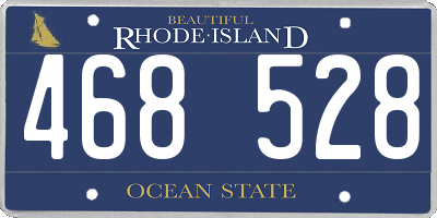RI license plate 468528