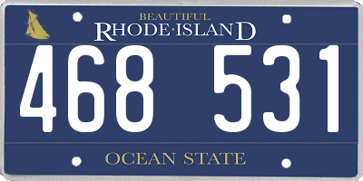RI license plate 468531