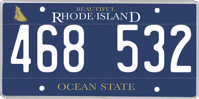 RI license plate 468532