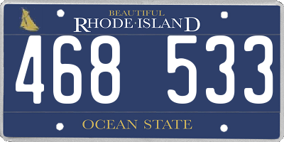 RI license plate 468533