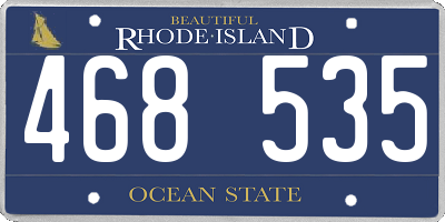 RI license plate 468535