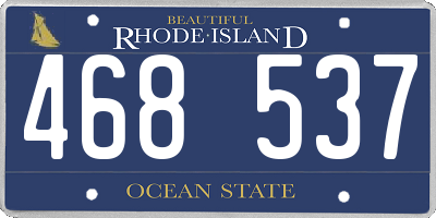 RI license plate 468537