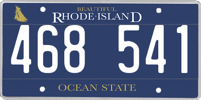 RI license plate 468541